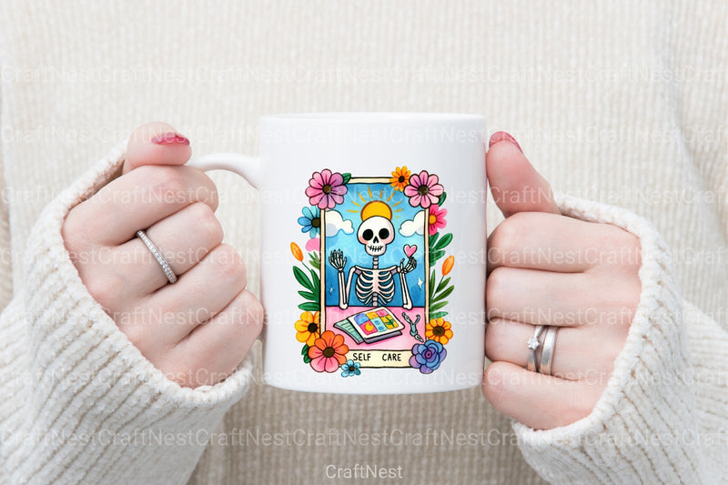 Funny Self Care Tarot Card Clipart Bundle - CraftNest - Digital Crafting and Art