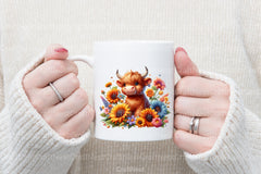 Highland Cow Sunflower Clipart Bundle - CraftNest - Digital Crafting and Art