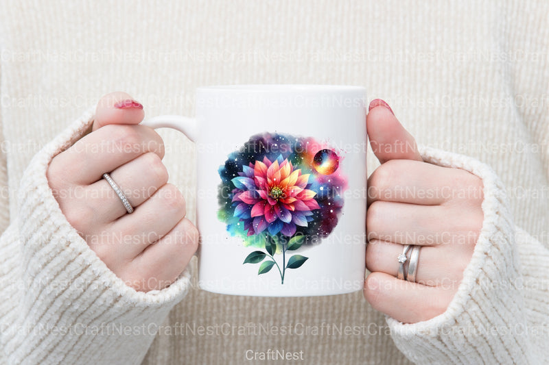 Mother's Day Flowers & Galaxy Clipart Bundle - CraftNest - Digital Crafting and Art