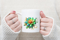 Gold Alcohol Ink Flowers Clipart Bundle 2 - CraftNest - Digital Crafting and Art