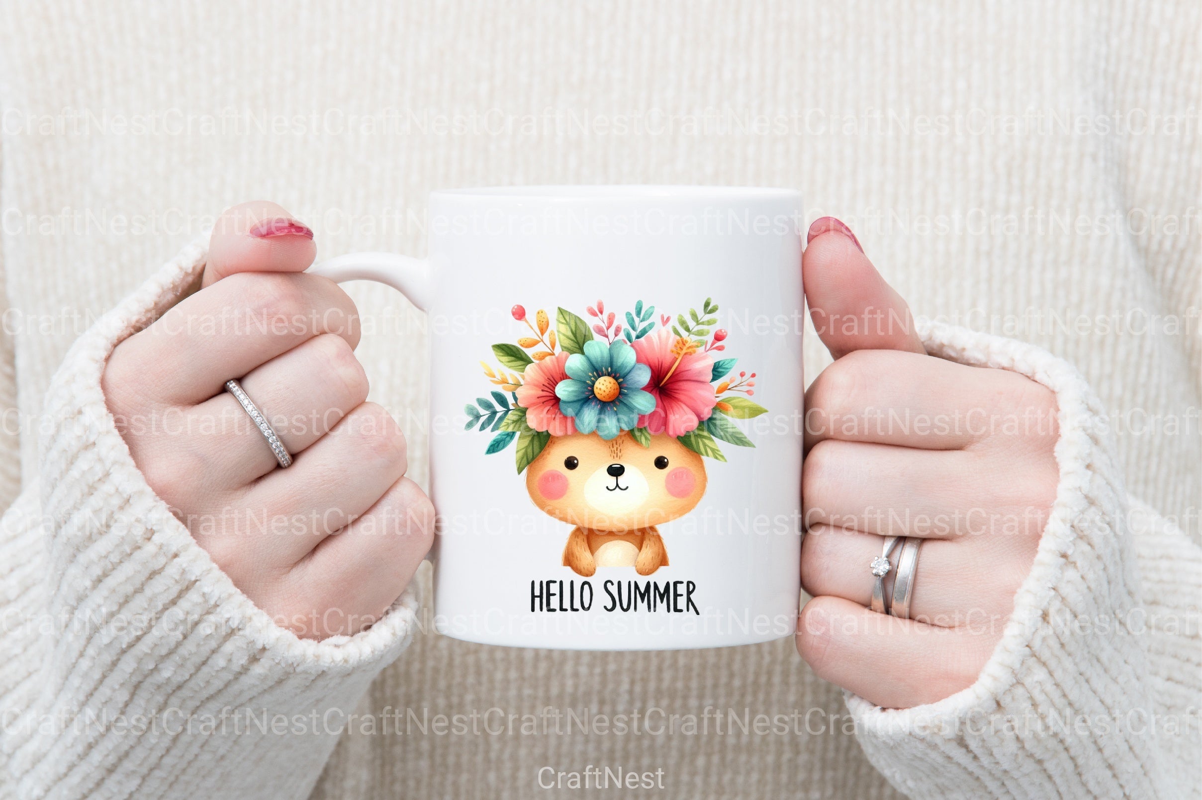 Hello Summer Animals Clipart Bundle - CraftNest - Digital Crafting and Art