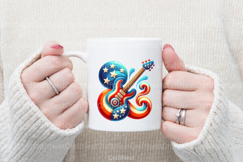 Retro Groovy 4th of July Clipart Bundle - CraftNest - Digital Crafting and Art