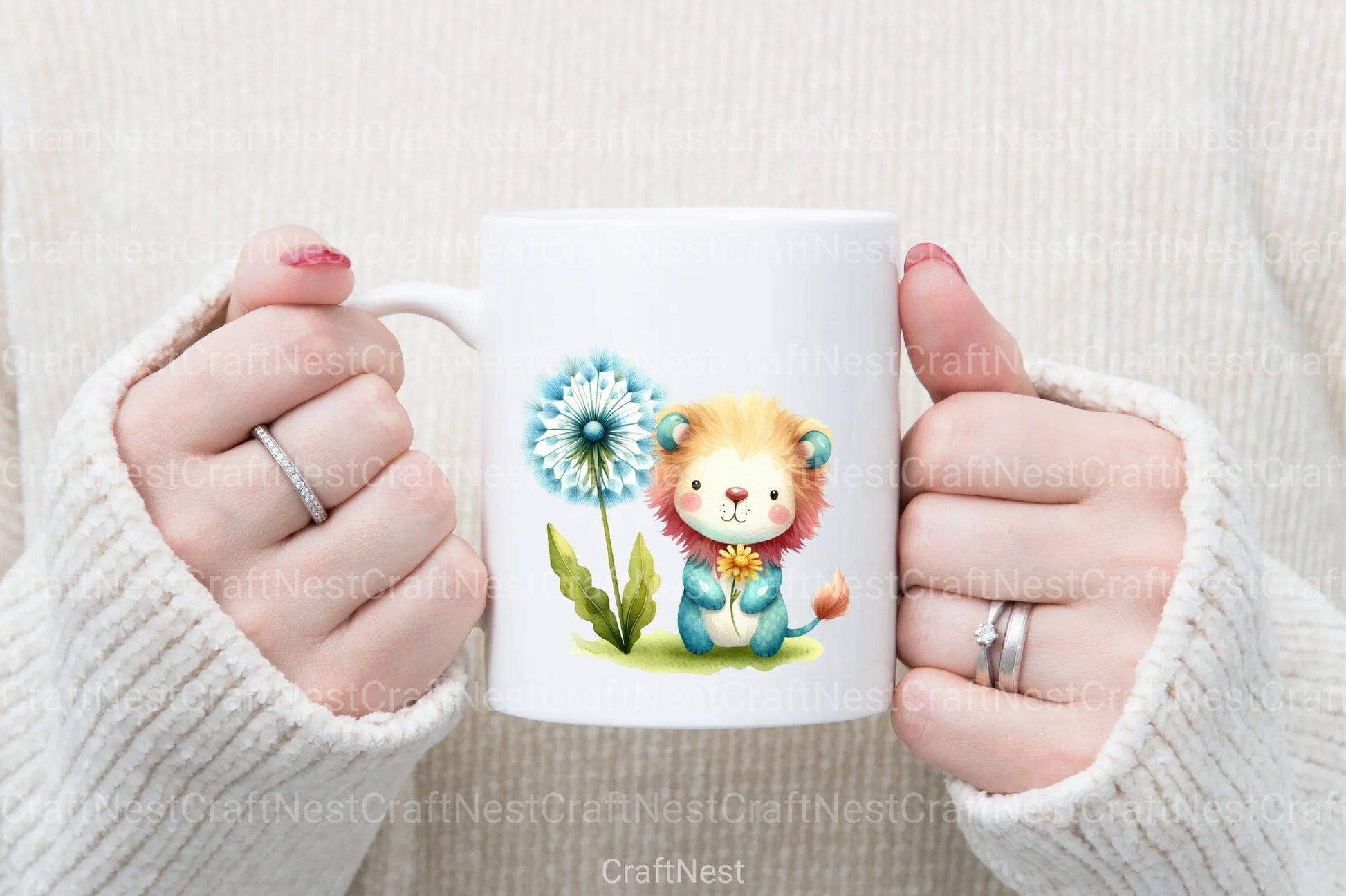 Cute Animals & Dandelion Clipart Bundle - CraftNest - Digital Crafting and Art