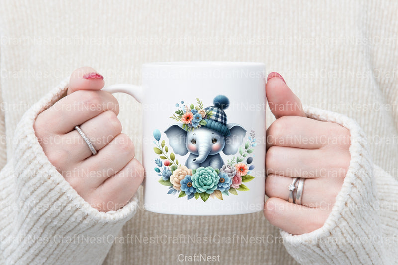 Elephant Baby Shower Clipart Bundle - CraftNest - Digital Crafting and Art