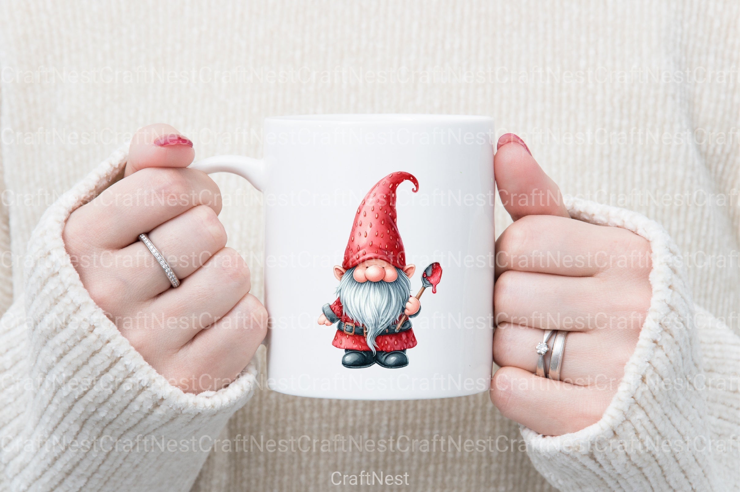 Strawberry Gnomes Clipart Bundle - CraftNest - Digital Crafting and Art