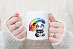 Funny Little Pandas Umbrella Clipart Bundle 1 - CraftNest - Digital Crafting and Art