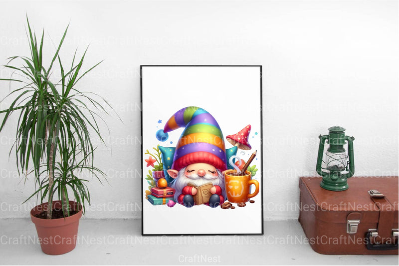 Coffee Lover Gnome Clipart Bundle - CraftNest - Digital Crafting and Art