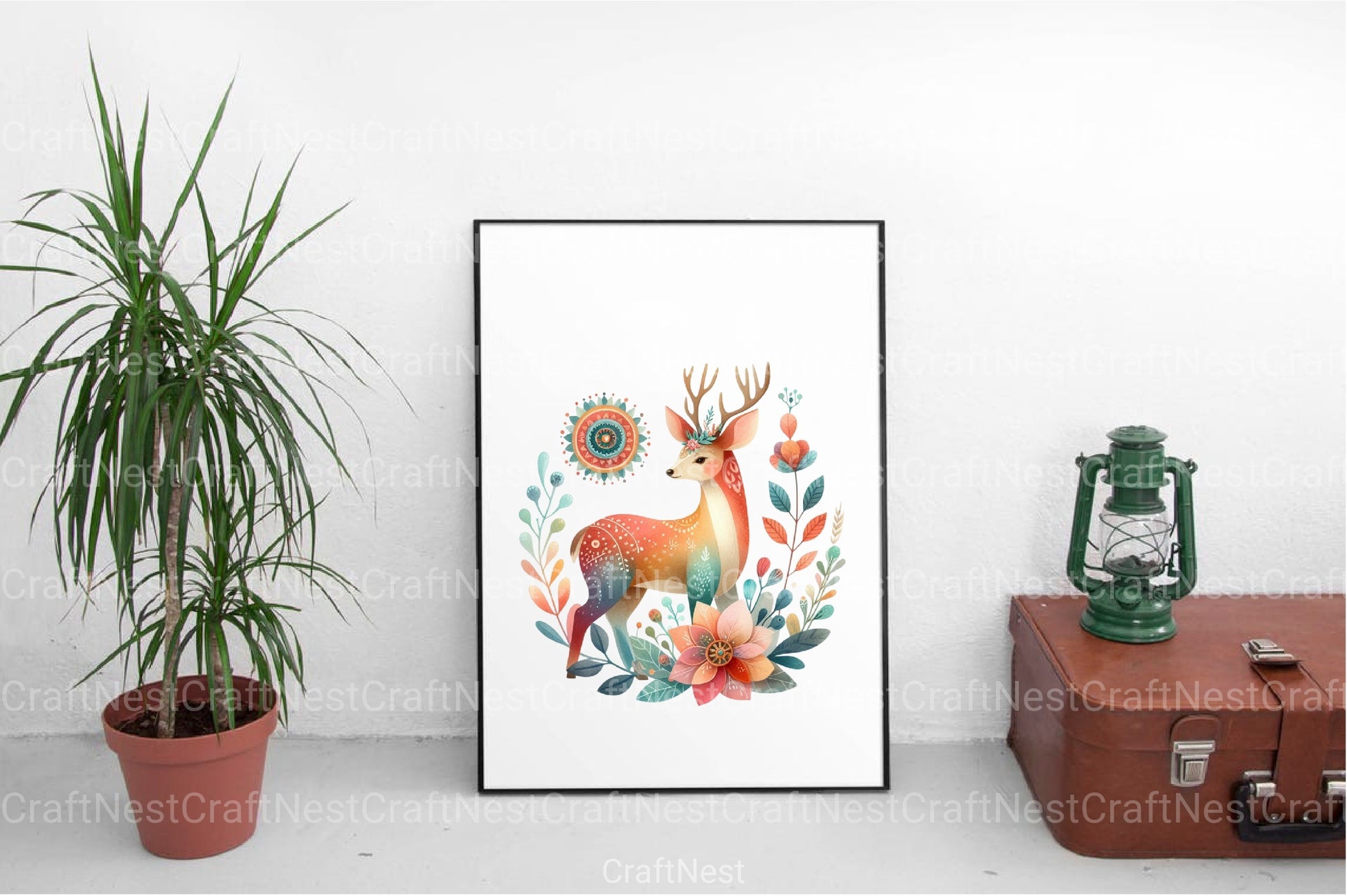 Boho Woodland Animal Clipart Bundle - CraftNest - Digital Crafting and Art