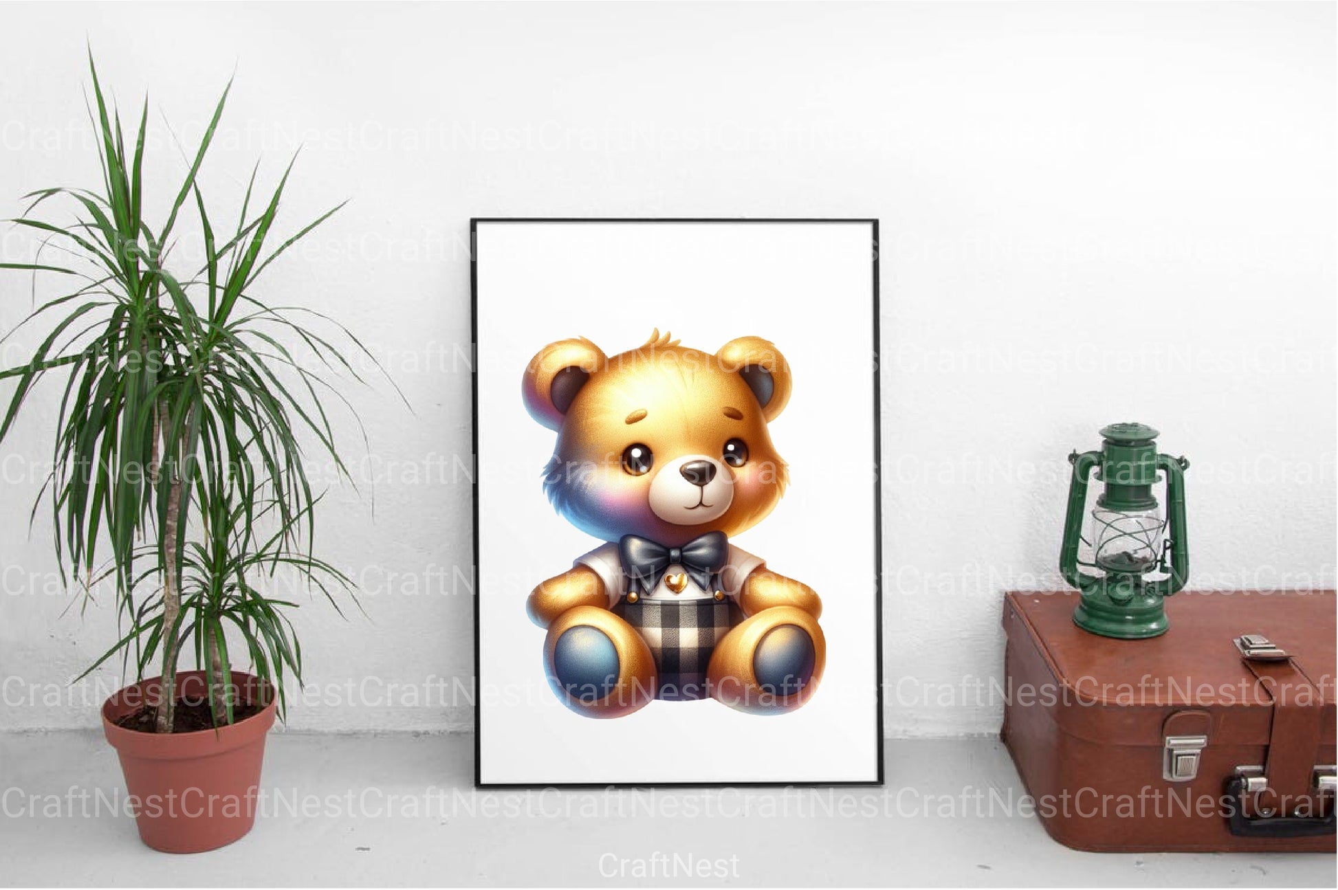 Cute Black and Gold Teddy Bear Clipart Bundle - CraftNest - Digital Crafting and Art