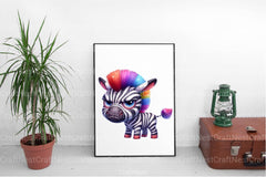 Grumpy Zebra Clipart Bundle - Funny Animal Graphics - CraftNest - Digital Crafting and Art