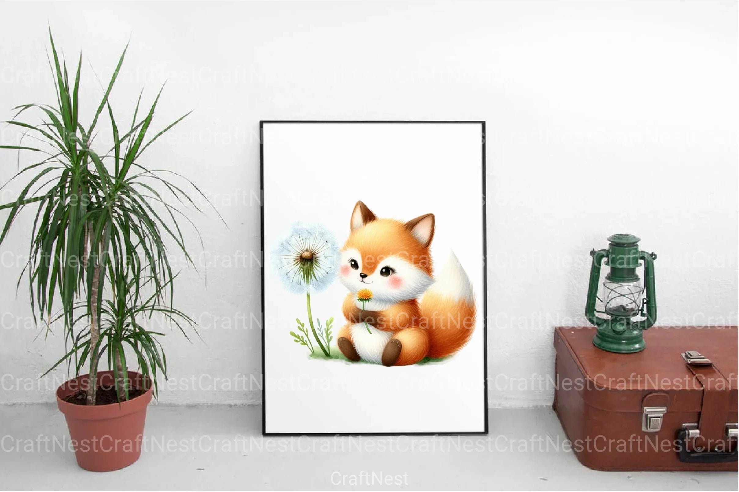 Cute Animals & Dandelion Clipart Bundle - CraftNest - Digital Crafting and Art