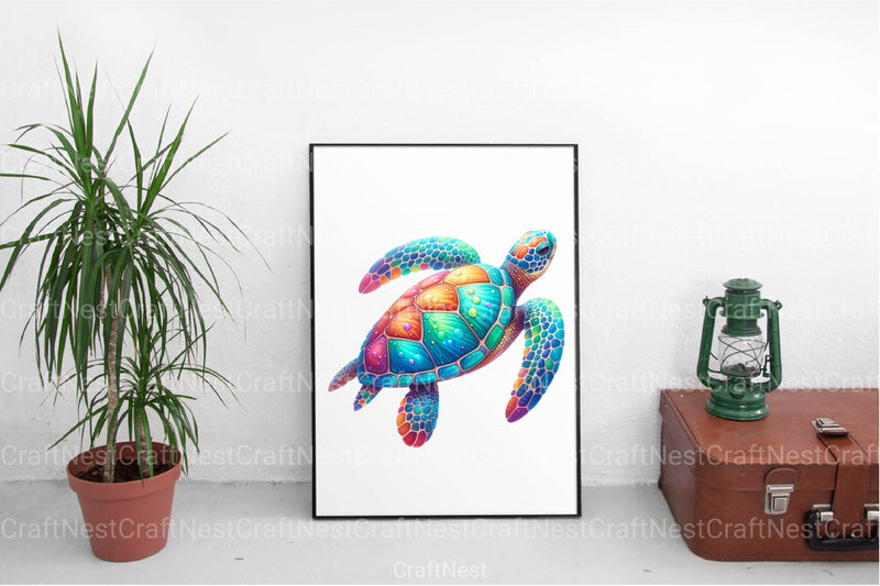 Sea Turtle Pool Party Clipart Bundle - CraftNest - Digital Crafting and Art