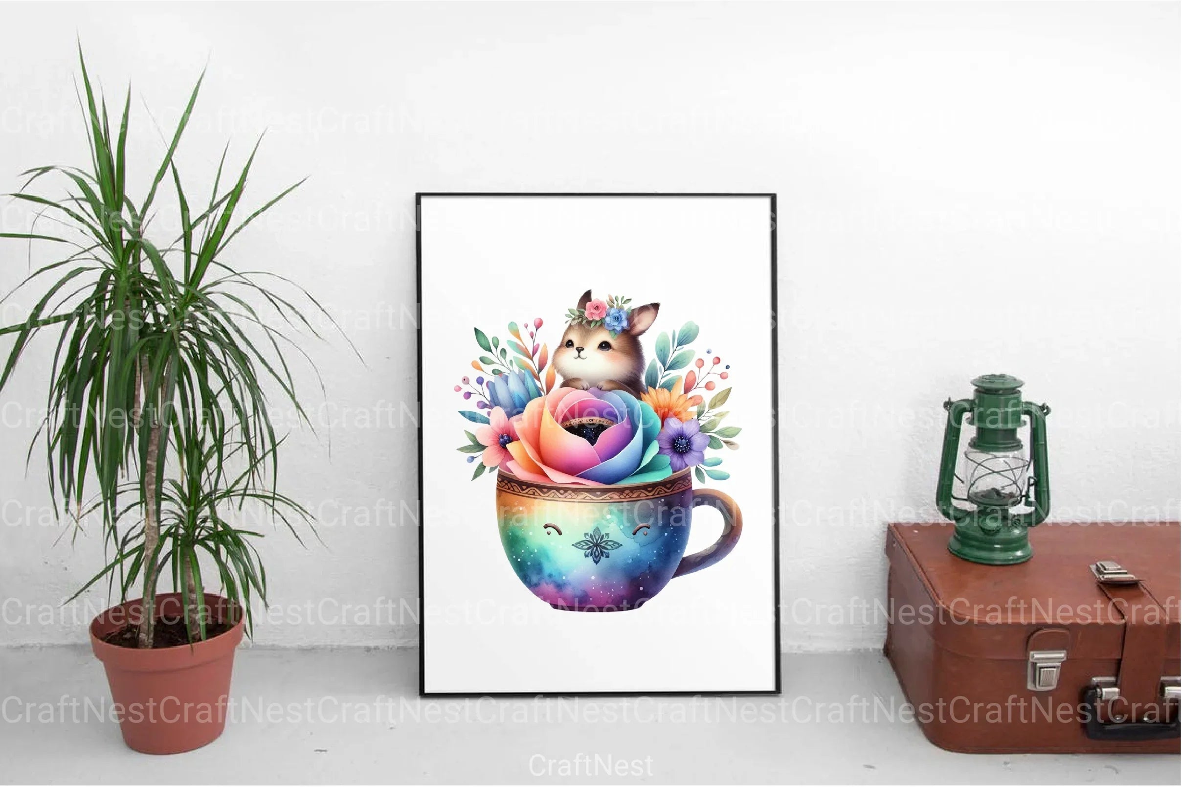 Floral Coffee & Animals Clipart Bundle - CraftNest - Digital Crafting and Art