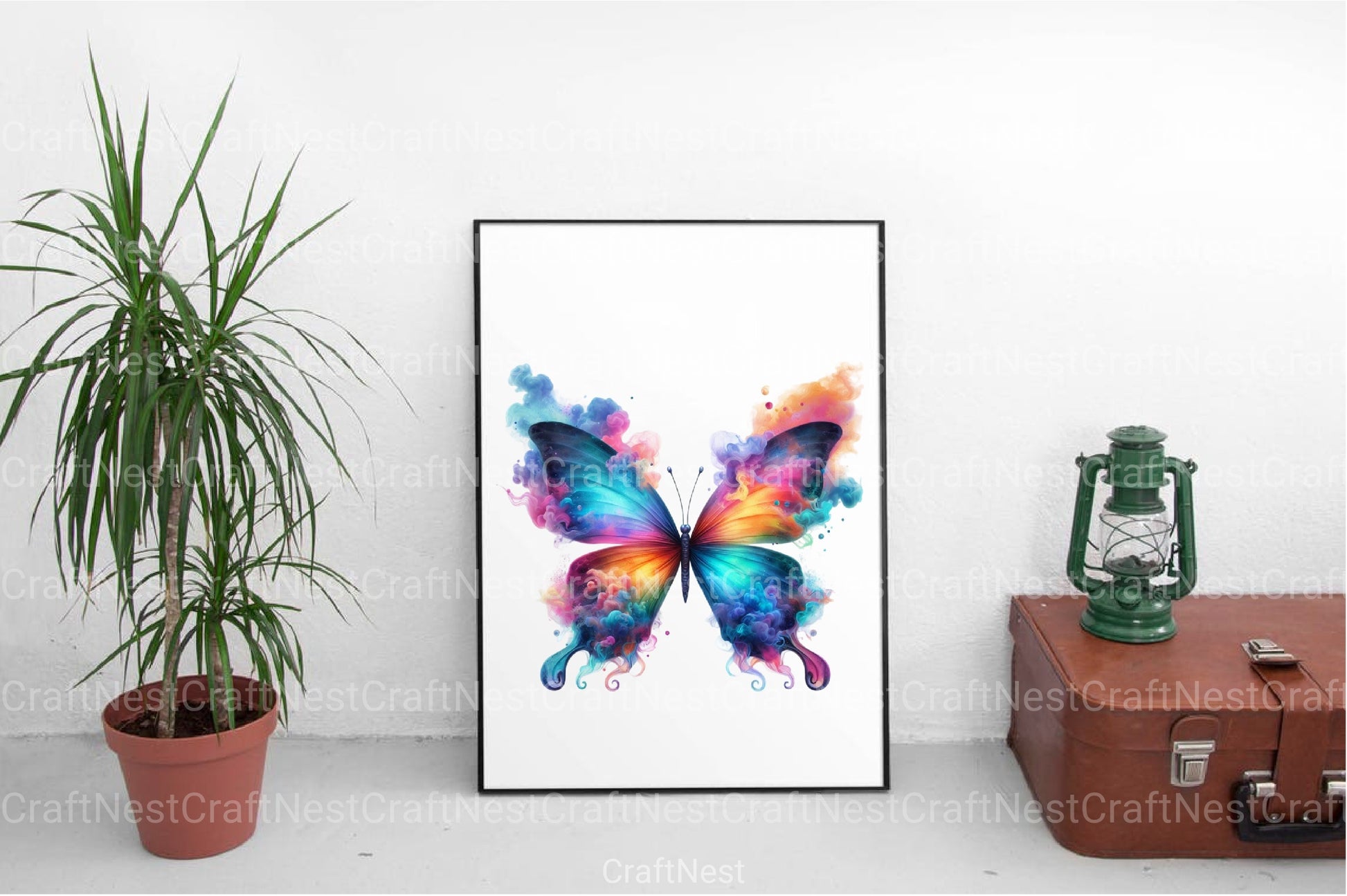 Rainbow Smoke Butterflies Clipart Bundle - CraftNest - Digital Crafting and Art