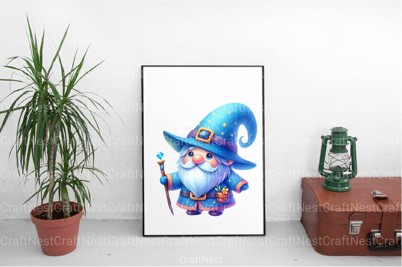 Magic Blue Gnomes Clipart Bundle - CraftNest - Digital Crafting and Art