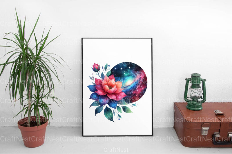 Mother's Day Flowers & Galaxy Clipart Bundle - CraftNest - Digital Crafting and Art