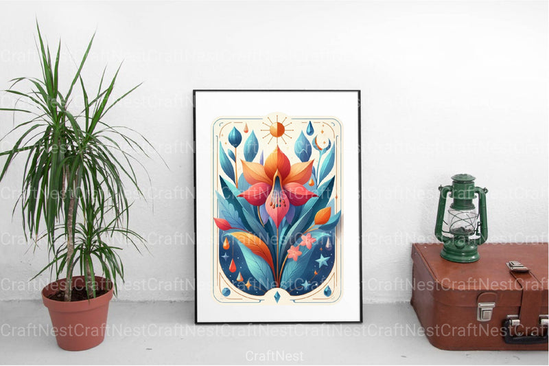 Birth Month Flower Tarot Card Clipart Bundle - CraftNest - Digital Crafting and Art