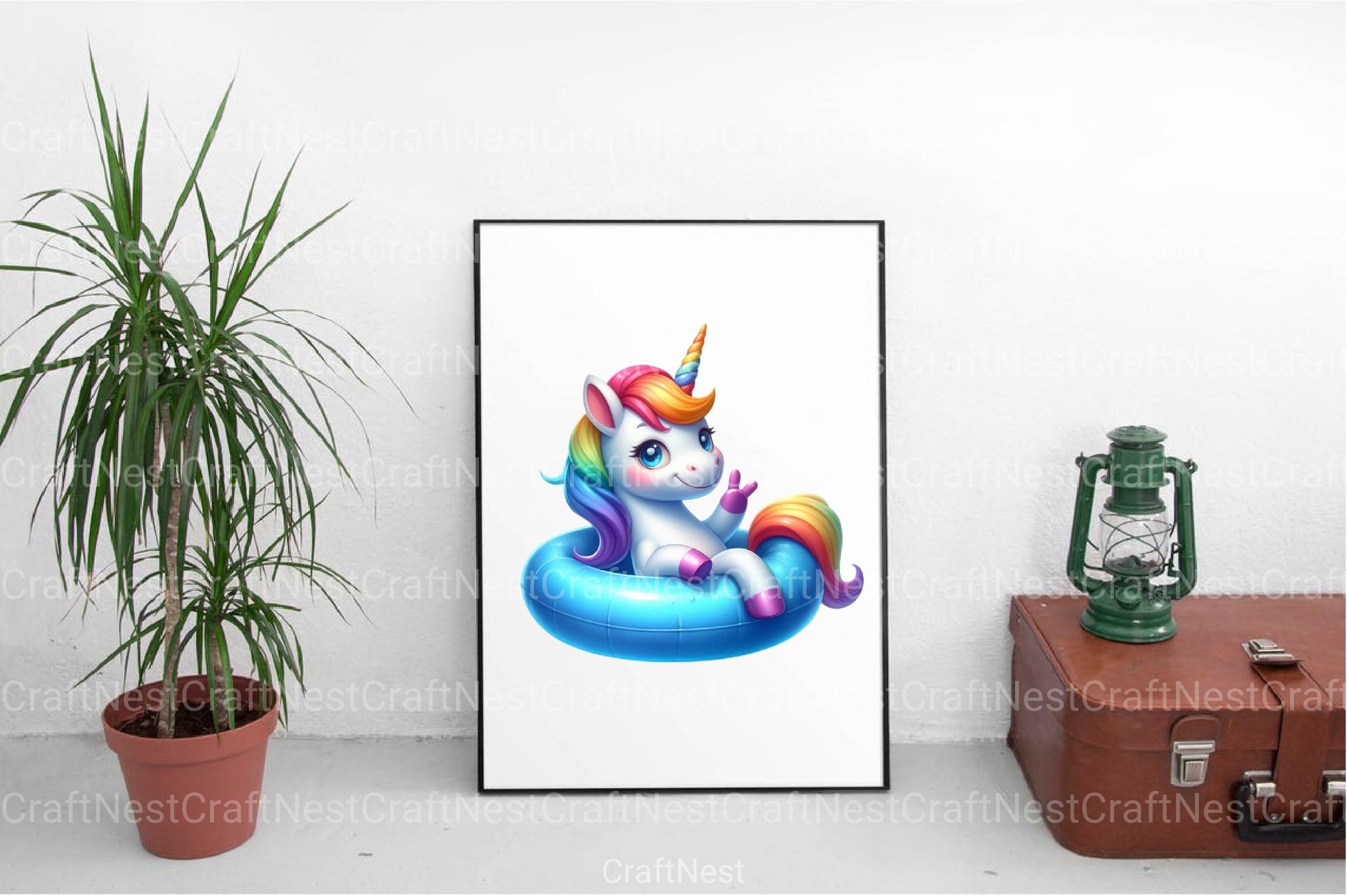 Funny Unicorn Pool Party Clipart Bundle - CraftNest - Digital Crafting and Art