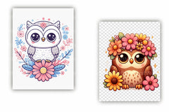 Cute Owl Clipart Bundle 1 - CraftNest - Digital Crafting and Art