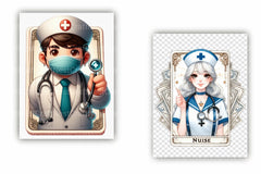 Funny Nurse Tarot Card Clipart Bundle for 12-Hour Shifts - CraftNest - Digital Crafting and Art