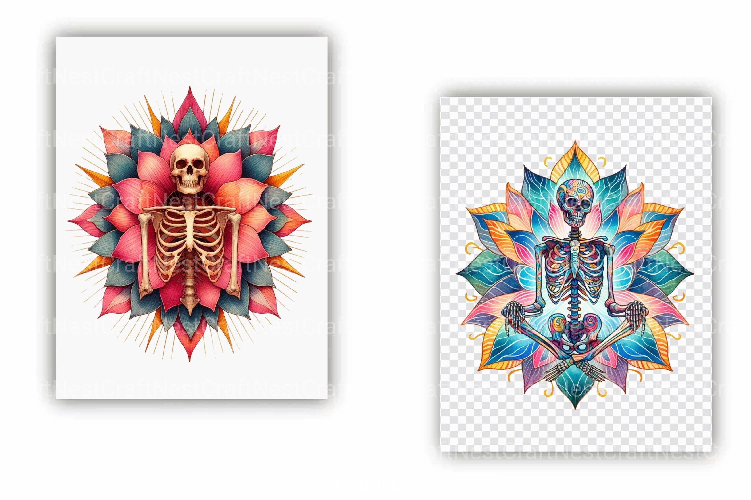 Ancient Skeleton Tarot Card Clipart Bundle - CraftNest - Digital Crafting and Art