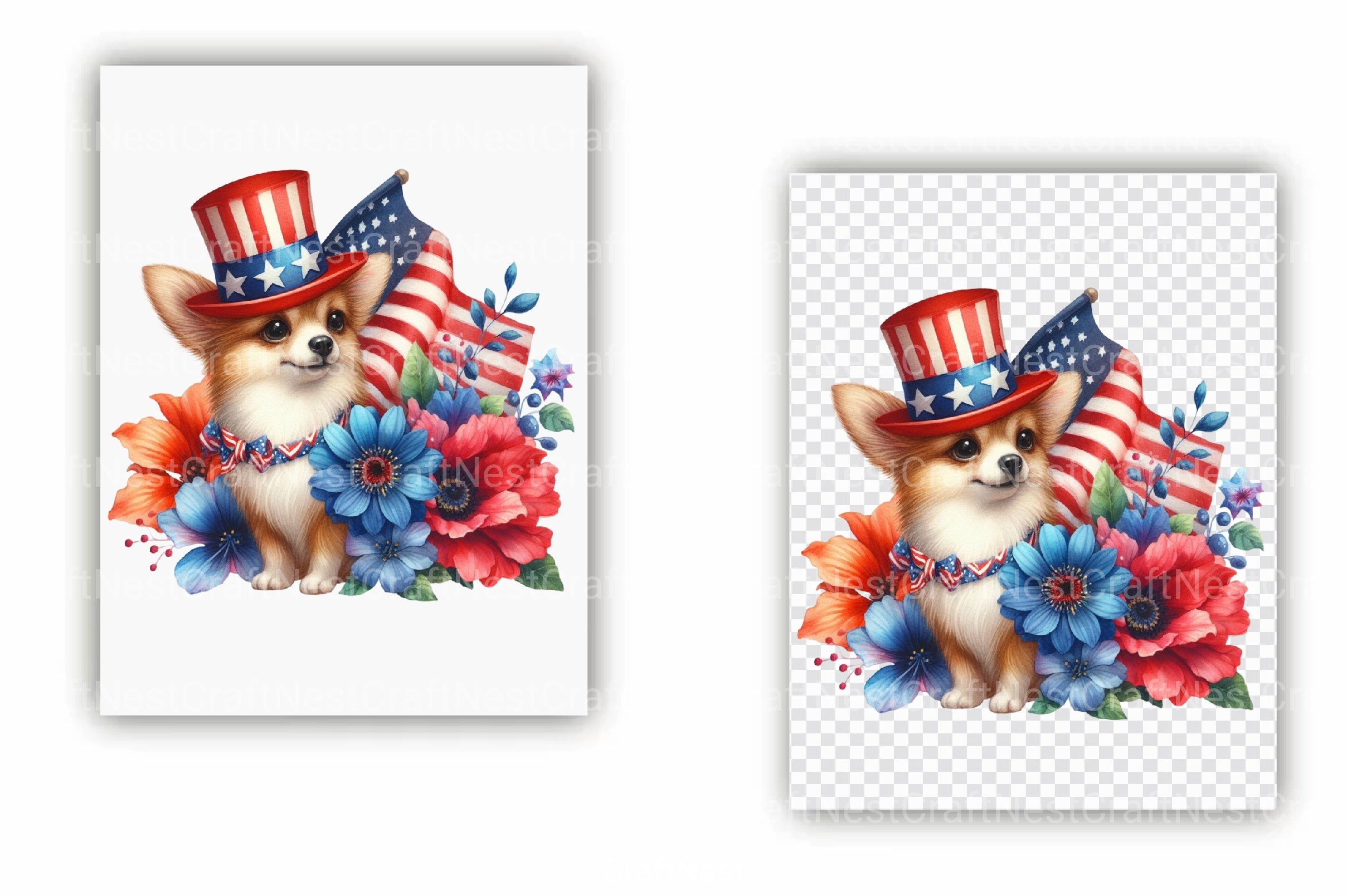4th of July Animals Clipart Bundle - CraftNest - Digital Crafting and Art