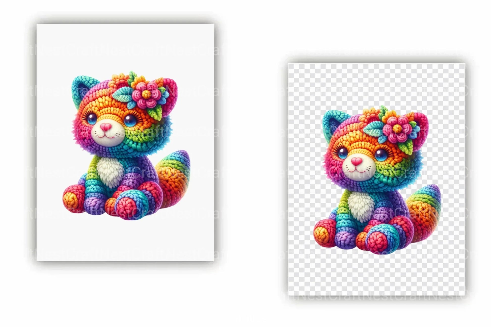 Crochet Floral Animals Clipart Bundle - CraftNest - Digital Crafting and Art