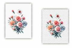 Carnation Clipart Bundle - CraftNest - Digital Crafting and Art