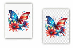4th of July Butterfly Clipart Bundle - CraftNest - Digital Crafting and Art