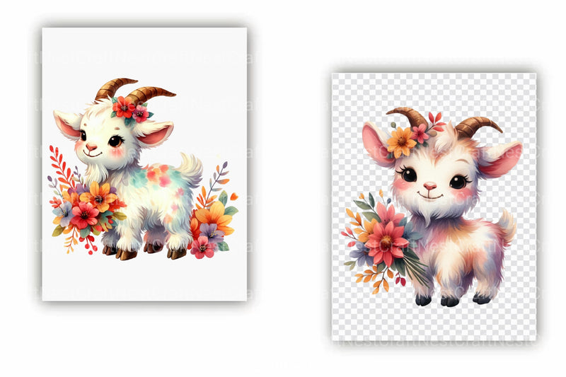 Fall Goat Clipart Bundle 4 - CraftNest - Digital Crafting and Art