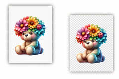 Mother's Day Teddy Bear Clipart Bundle 2 - CraftNest - Digital Crafting and Art