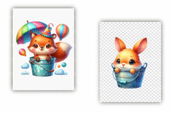 Cute Animal Clipart Bundle in Bucket - CraftNest - Digital Crafting and Art