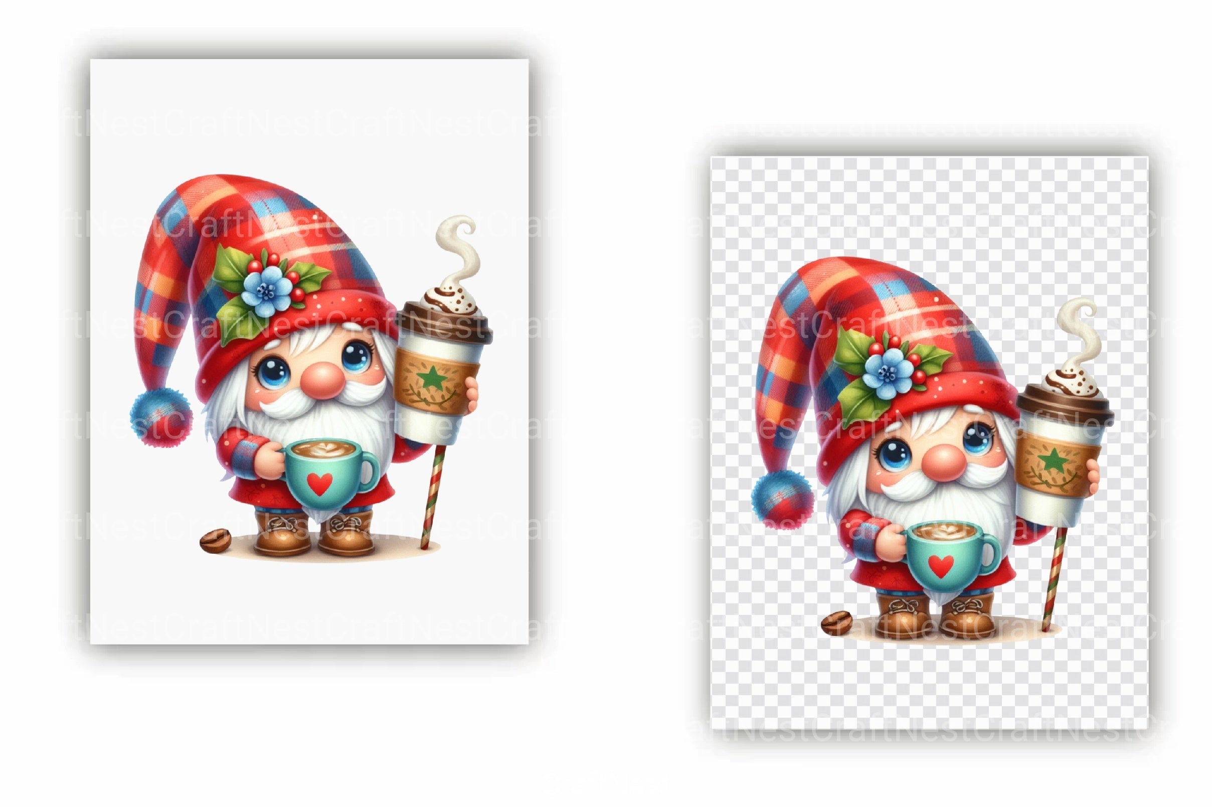 Coffee Lover Gnome Clipart Bundle - CraftNest - Digital Crafting and Art
