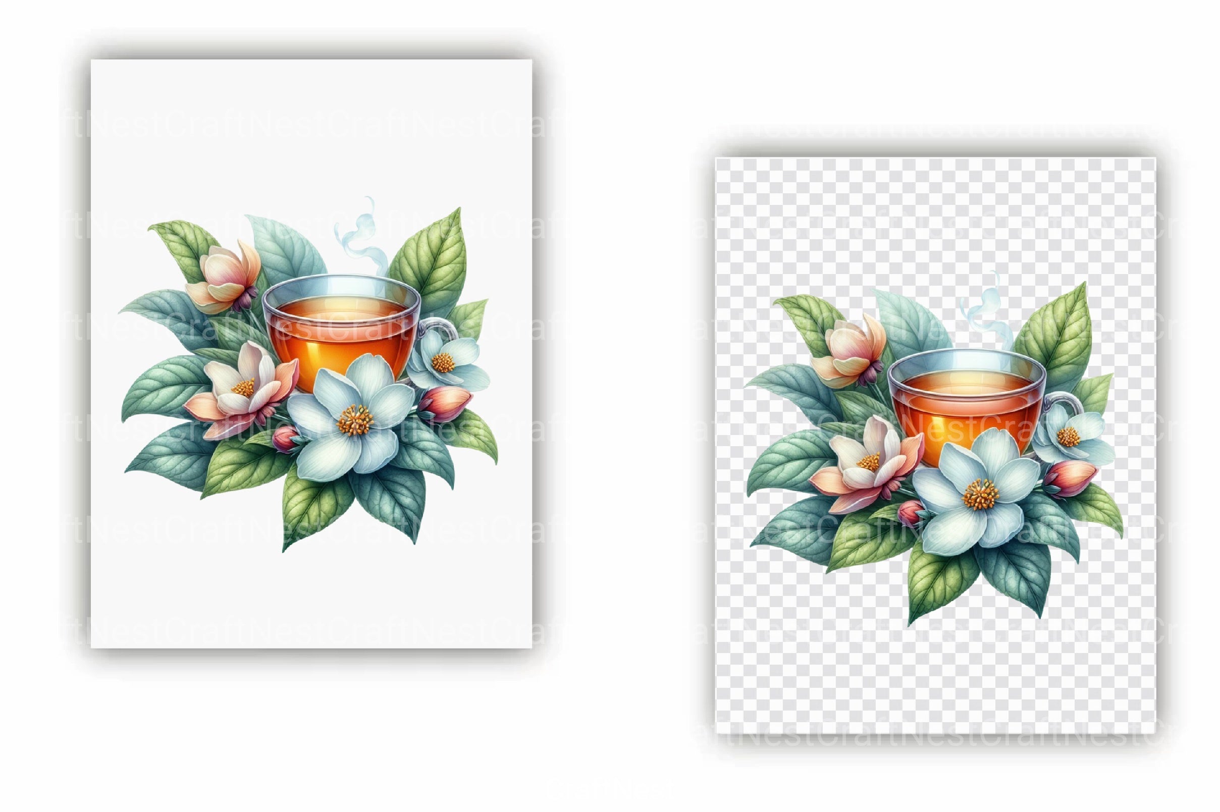Jasmine Tea Clipart Bundle  99 - CraftNest - Digital Crafting and Art