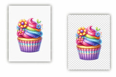 Yummy Cupcakes Clipart Bundle - CraftNest - Digital Crafting and Art