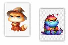 Funny Grumpy Animals Clipart Bundle 99 - CraftNest - Digital Crafting and Art