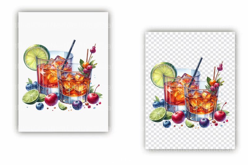 Whiskey Cocktails Clipart Bundle 3 - CraftNest - Digital Crafting and Art