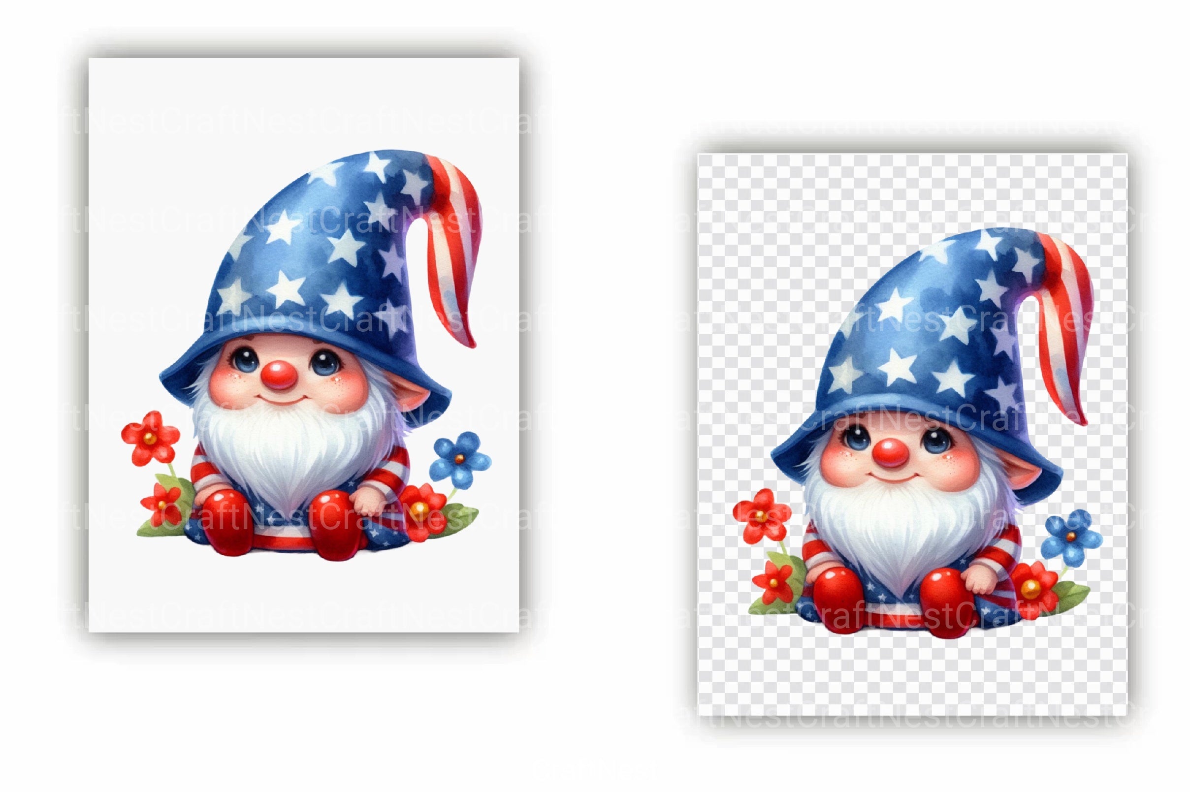 Gnome 4th of July Clipart Bundle - CraftNest - Digital Crafting and Art