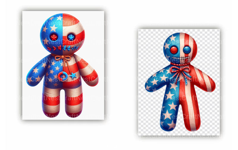 4th of July Voodoo Doll Clipart Bundle 1 - CraftNest - Digital Crafting and Art