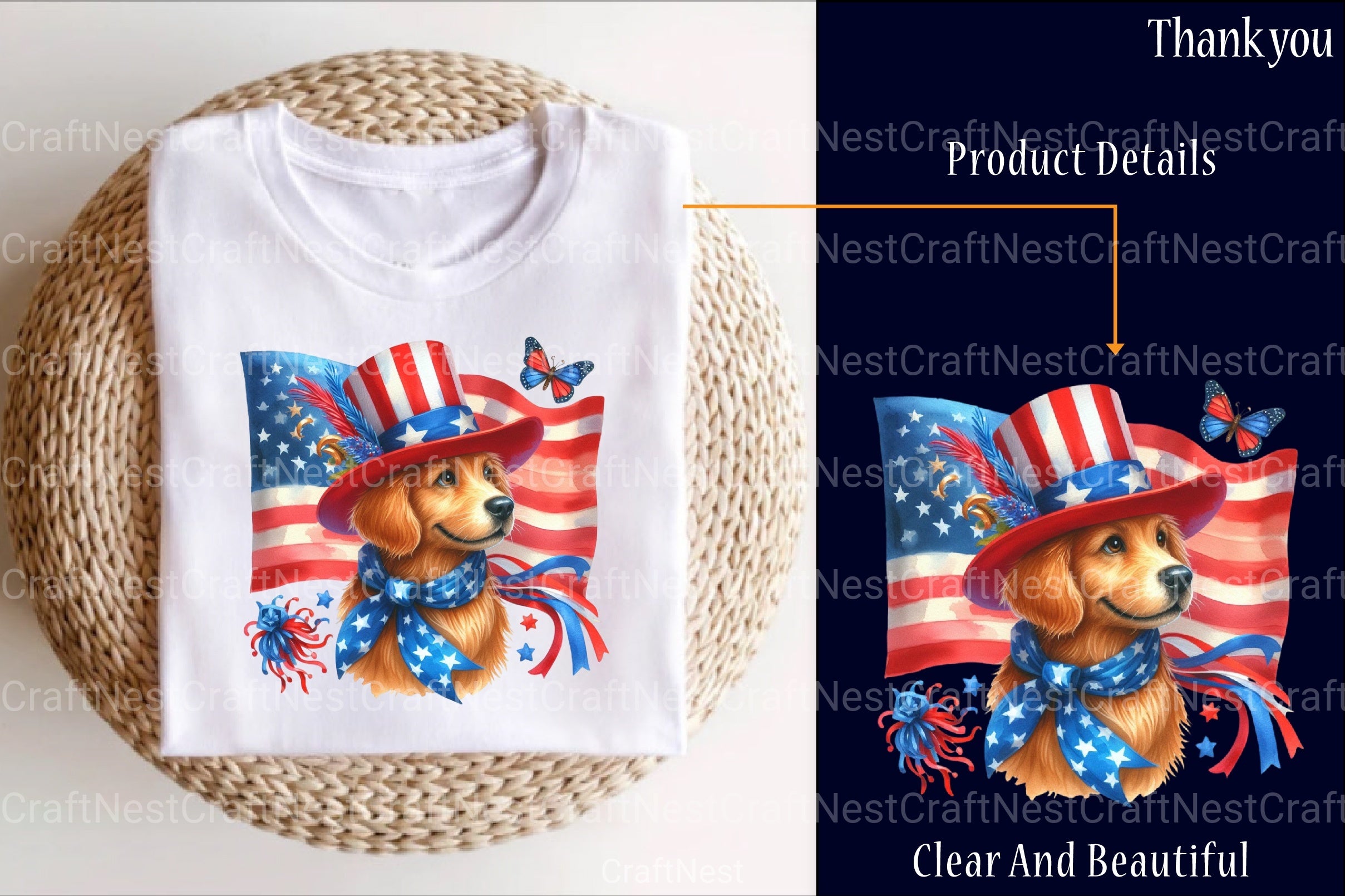 4th of July Dog Clipart Bundle 3 - CraftNest - Digital Crafting and Art