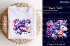 Cute Patriotic Unicorn Clipart Bundle 2 - CraftNest - Digital Crafting and Art