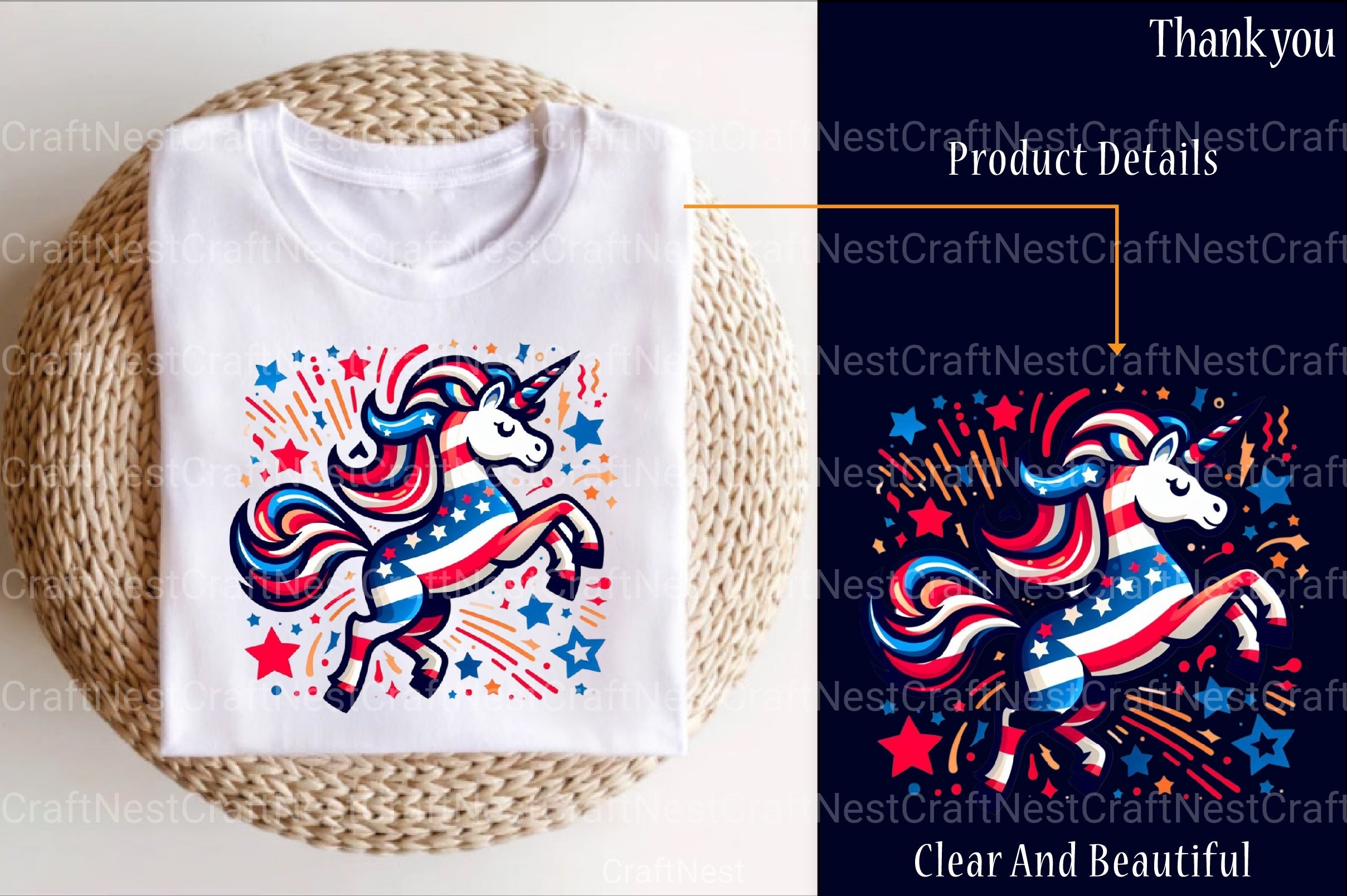 4th of July Unicorn Clipart Bundle 99 - CraftNest - Digital Crafting and Art