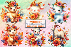 Fall Goat Clipart Bundle 4 - CraftNest - Digital Crafting and Art