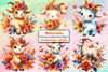 Fall Goat Clipart Bundle 4