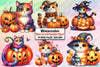 Halloween Black Cat & Pumpkin Clipart Bundle 99