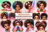 Peeking African American Little Girl Clipart Bundle 9