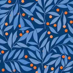 Orange & Blue Floral Pattern Clipart Bundle - CraftNest - Digital Crafting and Art
