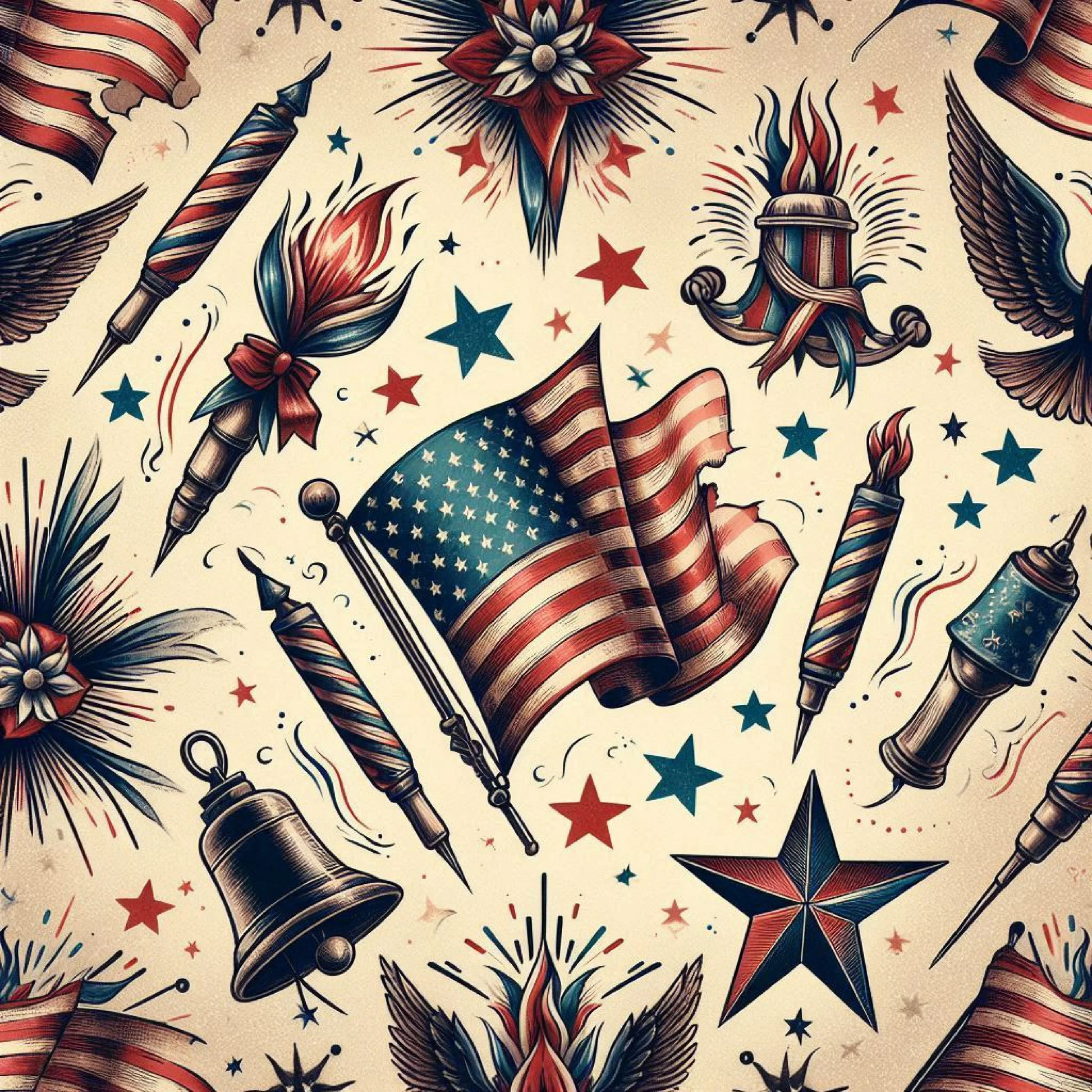 4th of July Pattern Clipart Bundle - CraftNest - Digital Crafting and Art