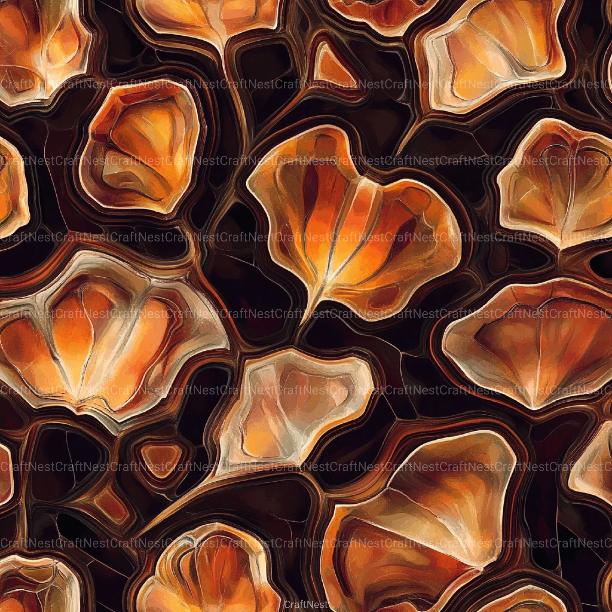 Tortoiseshell Seamless Pattern Digital Paper - CraftNest - Digital Crafting and Art