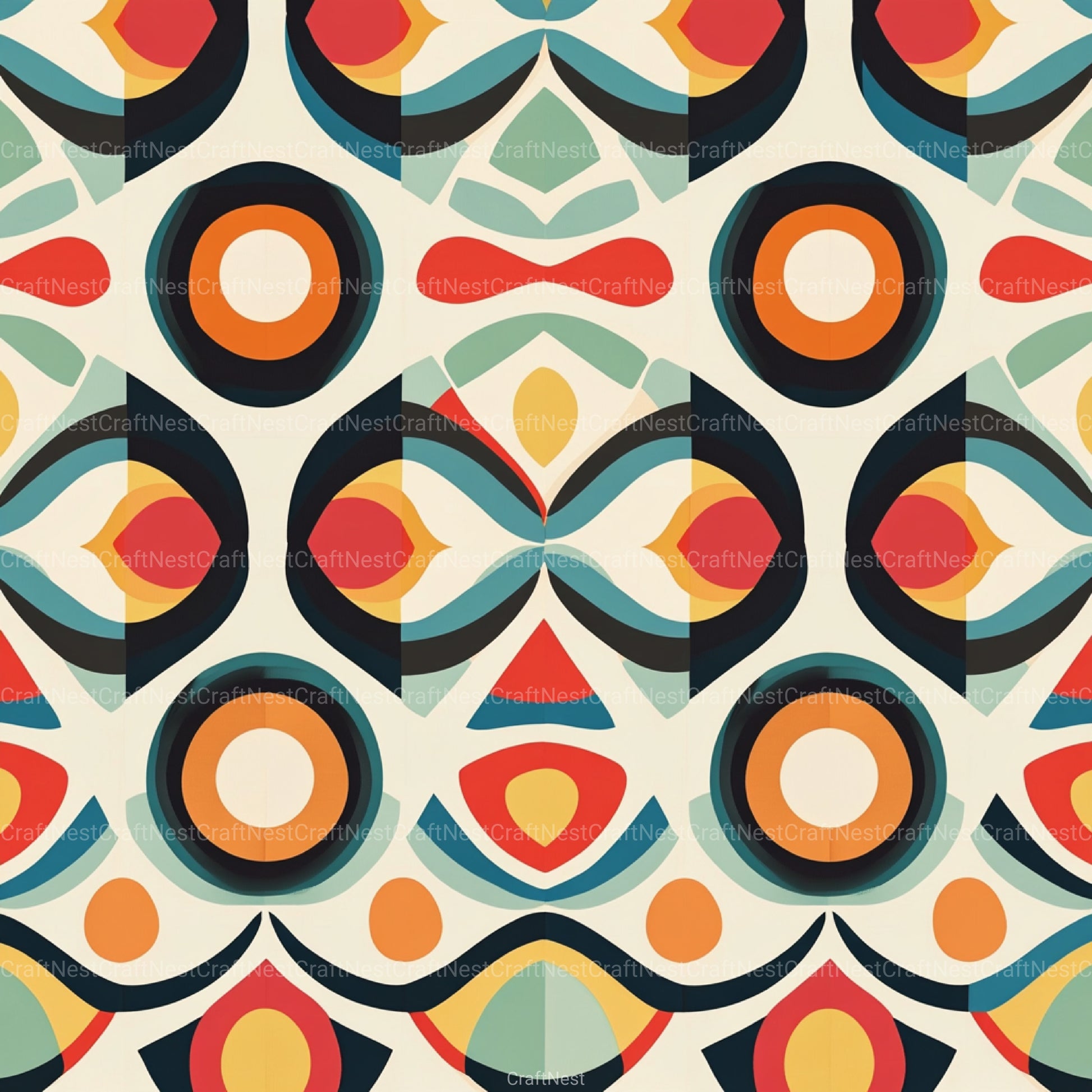 Geometric Seamless Patterns Digital Paper - CraftNest - Digital Crafting and Art